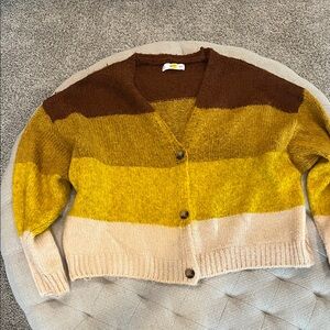 EUC Mango Fuzzy Boxy Cardigan small